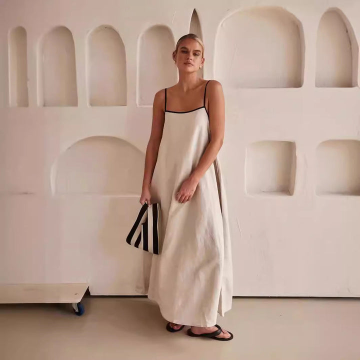 CALLY - VESTIDO MAXI DE LINO SOFISTICADO