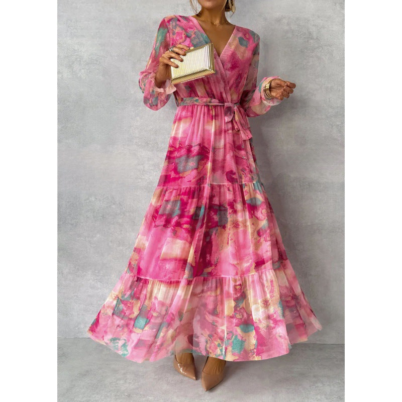Joyce | Vestido Elegante Floral con Escote en V