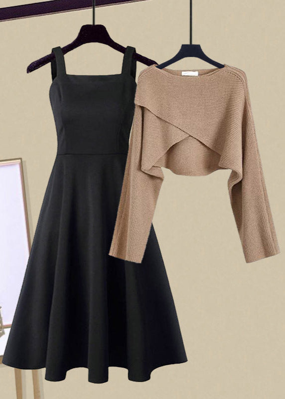 Riley™ - Conjunto Elegante de Vestido y Cárdigan