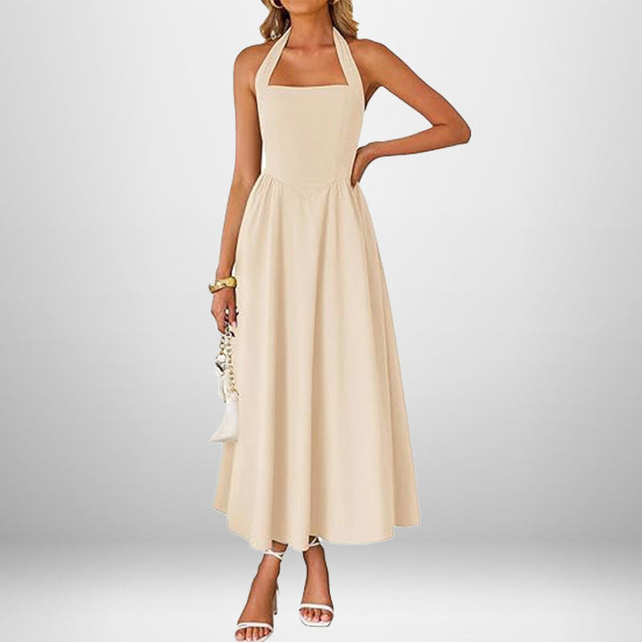 IZA - VESTIDO HALTER SIN MANGAS ATEMPORAL