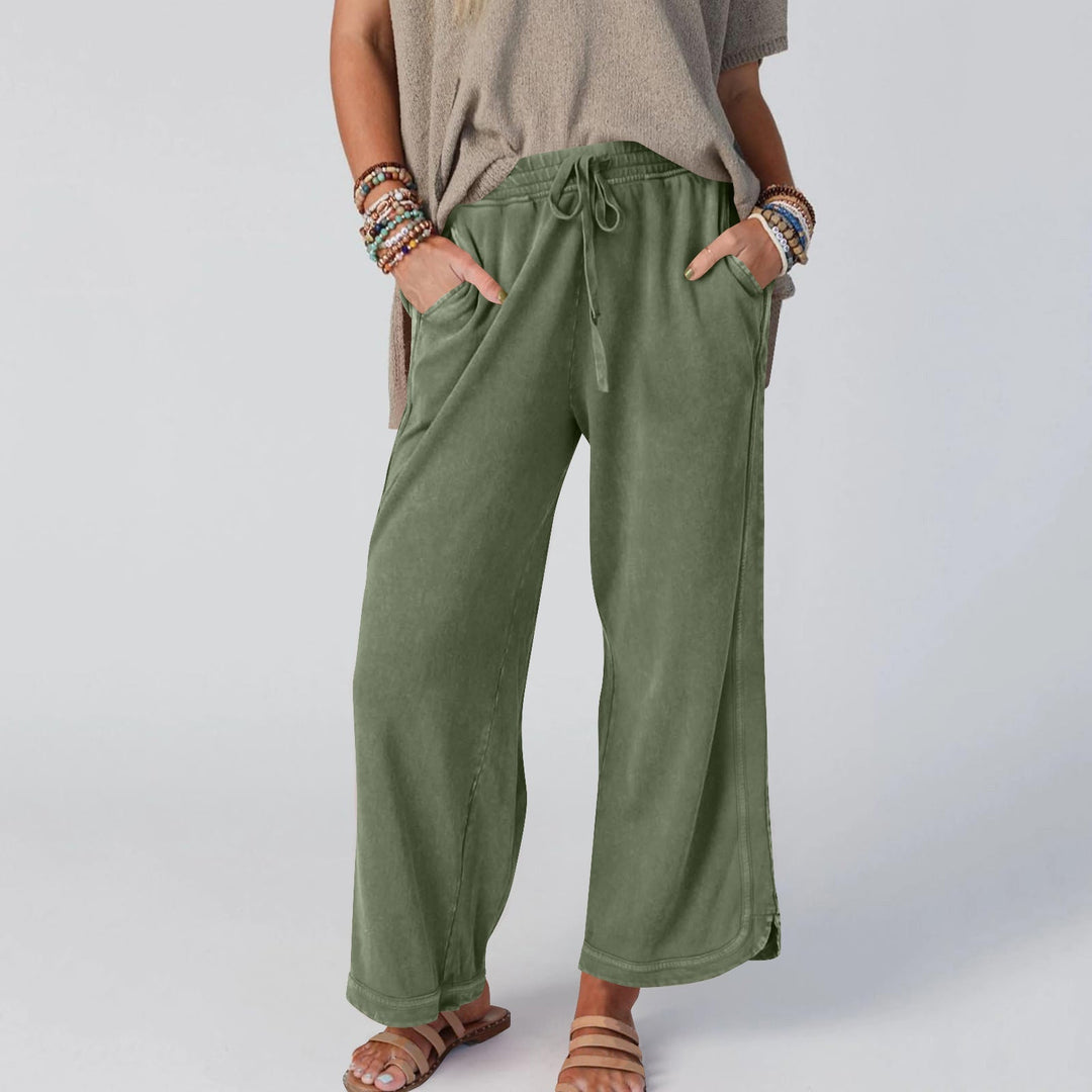 LETTY - PANTALONES ANCHOS DE CINTURA ALTA RETRO BLOOM