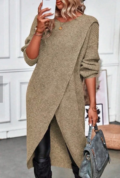 Addison™ - Vestido Suéter de Estilo Irregular