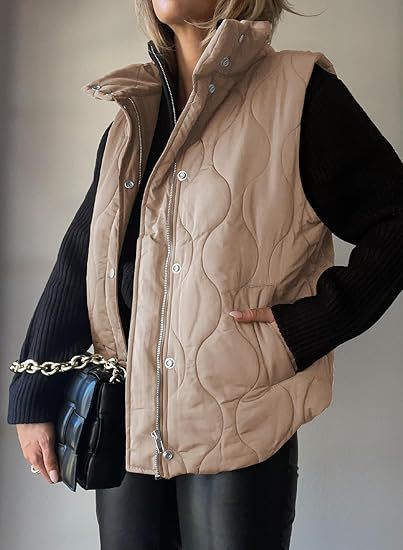PAMU - CHALECO ACOLCHADO CON CUELLO CHIC CITY