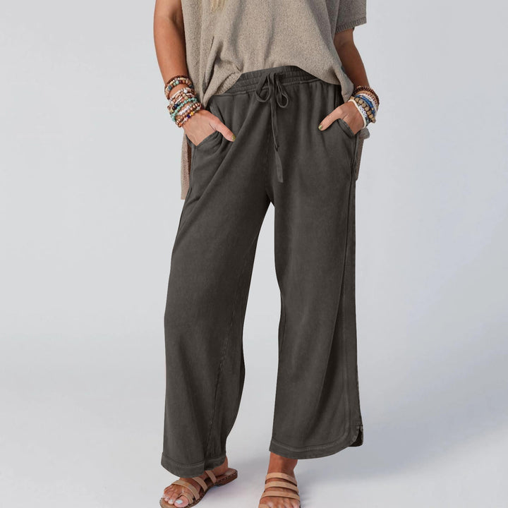 LETTY - PANTALONES ANCHOS DE CINTURA ALTA RETRO BLOOM