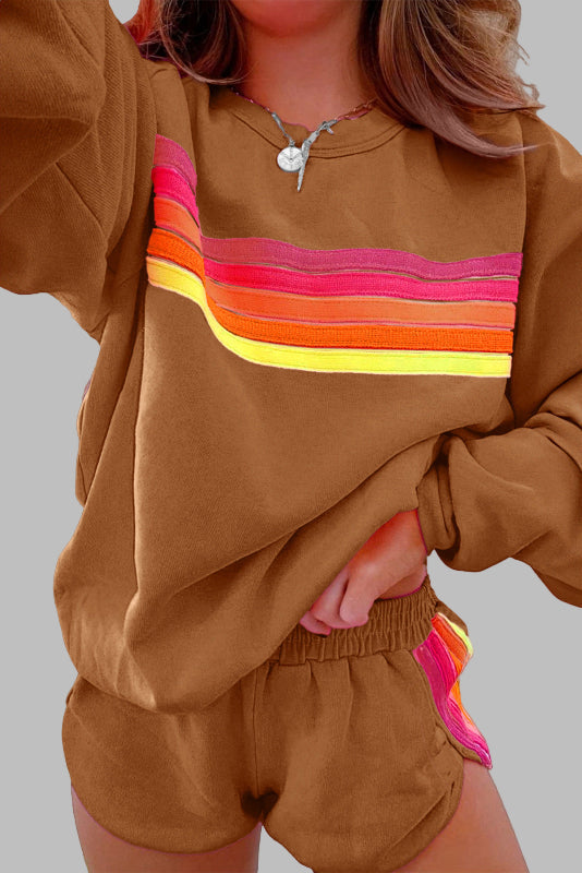 FINAH - CONJUNTO DE ROPA DE DESCANSO A RAYAS
