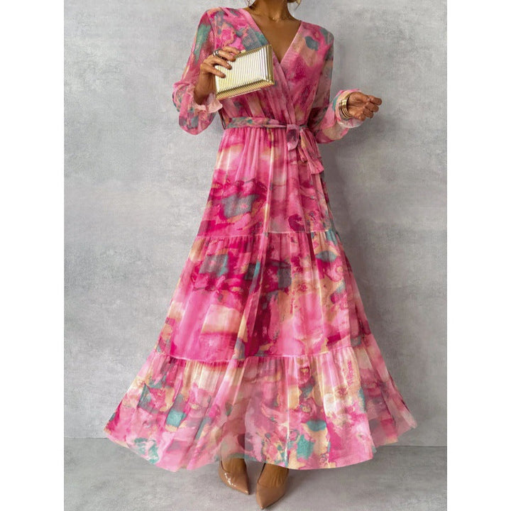 Joyce | Vestido Elegante Floral con Escote en V