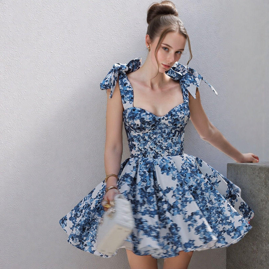 RHODORA - VESTIDO BOTÁNICO CON LAZO