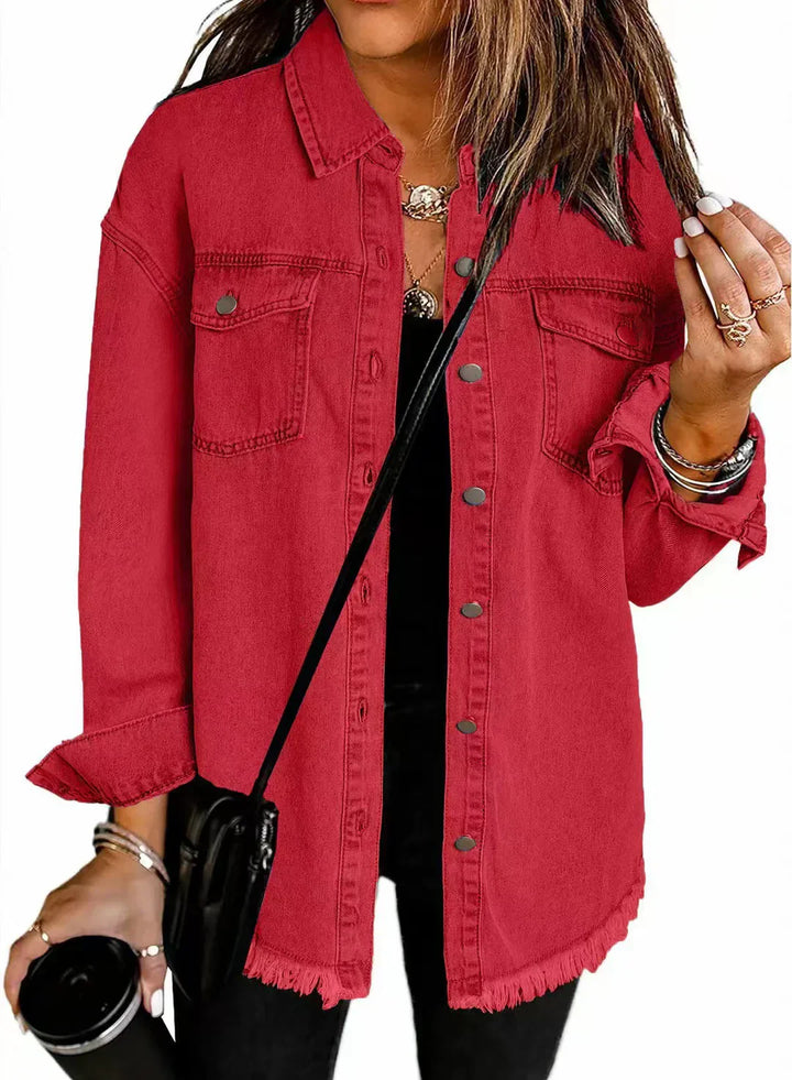 DVIRA - CHAQUETA DE MEZCLILLA CHIC PARA TODOS LOS DÍAS