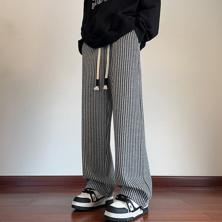LESLEY - PANTALONES DE LINO A RAYAS
