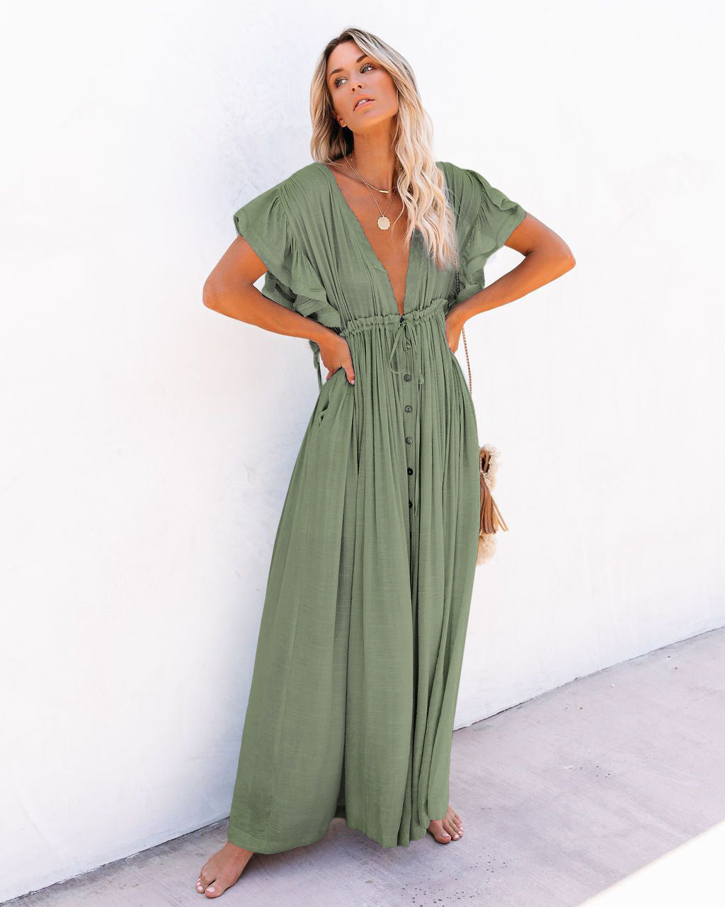 Coleen - Vestido Maxi Aireado