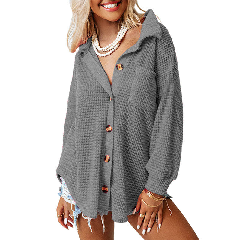 SHELLY - BLUSA DE MANGA LARGA SUAVEMENTE ENTALLADA