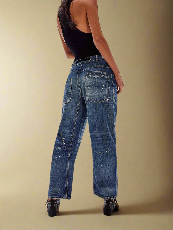 FILOMENA - JEANS PATCHWORK DE CORTE SUELTO