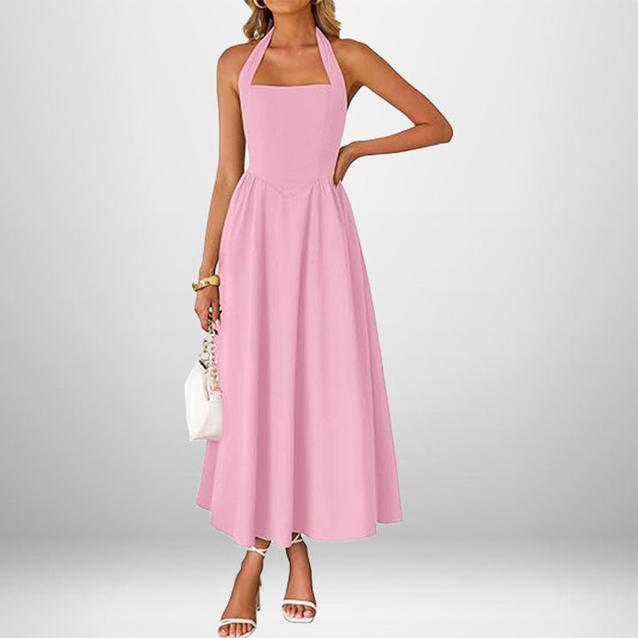 IZA - VESTIDO HALTER SIN MANGAS ATEMPORAL