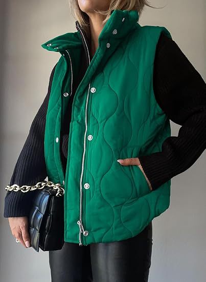 PAMU - CHALECO ACOLCHADO CON CUELLO CHIC CITY
