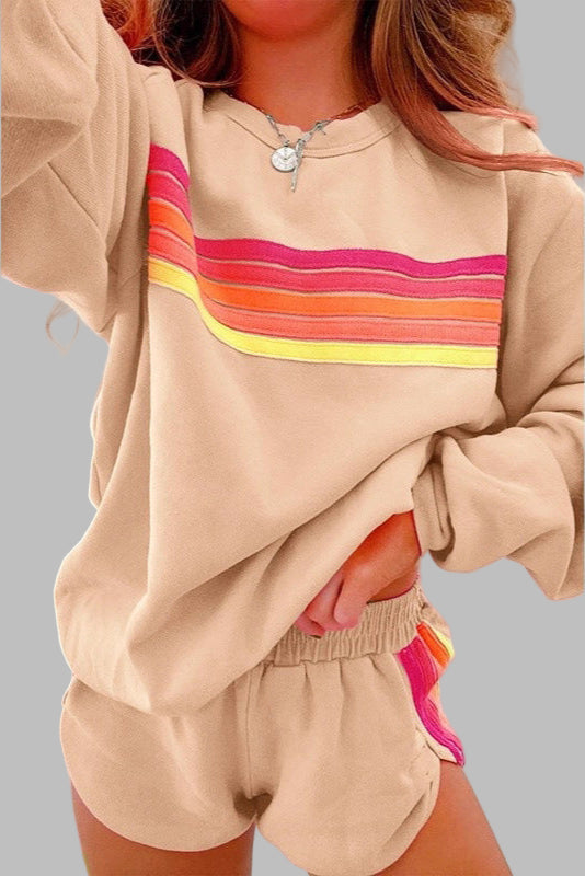 FINAH - CONJUNTO DE ROPA DE DESCANSO A RAYAS