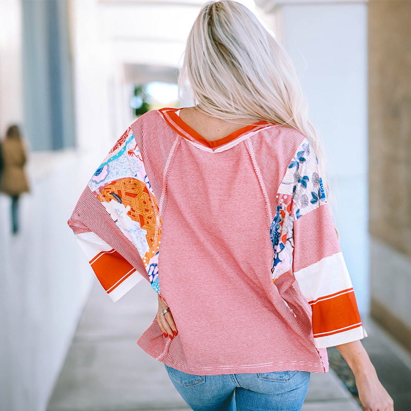 CARISSA – BLUSA ARTESANAL DE MANGAS MURCIÉLAGO CON PATCHWORK