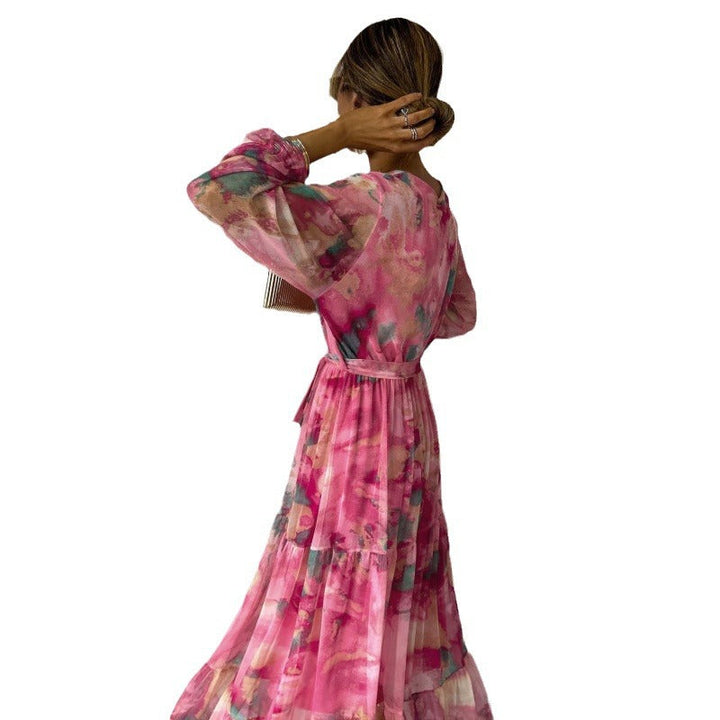 Joyce | Vestido Elegante Floral con Escote en V