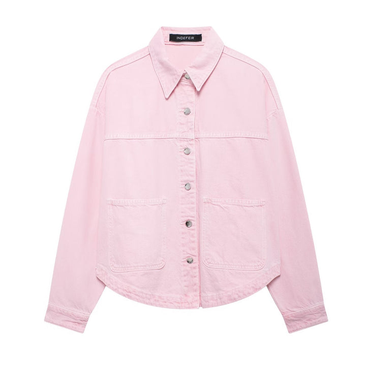 DIYANA - CHAQUETA CÓMODA DE LONA HOLGADA