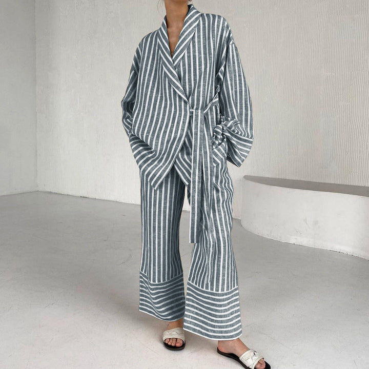 EVERLY - CONJUNTO CASUAL A RAYAS