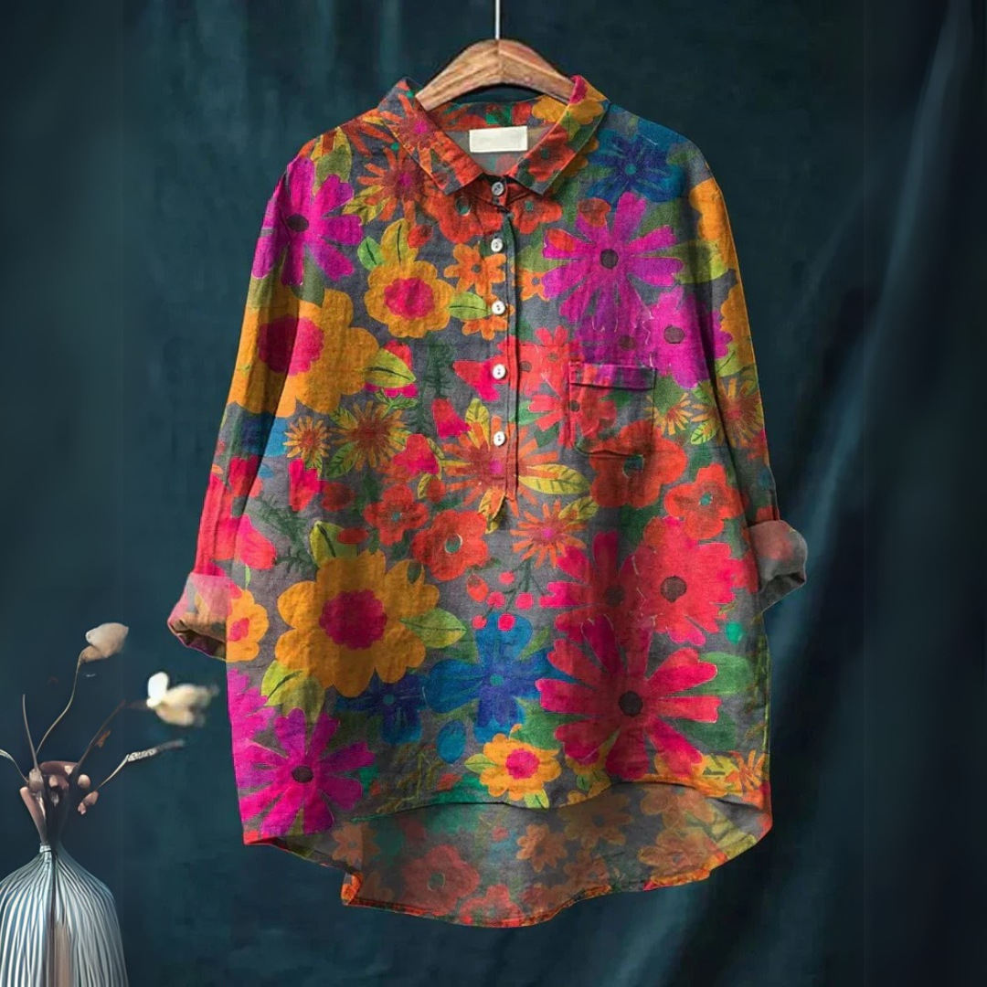 Lois | Playera con Estampado de Plantas