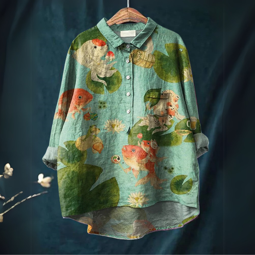 Primavera | Playera con Estampado de Peces