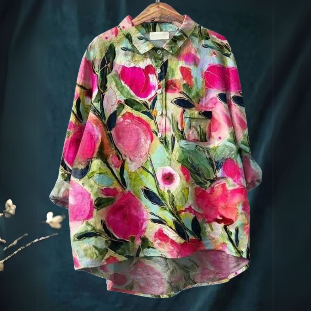 Terra | Camisa con Estampado Floral Vintage Encantador