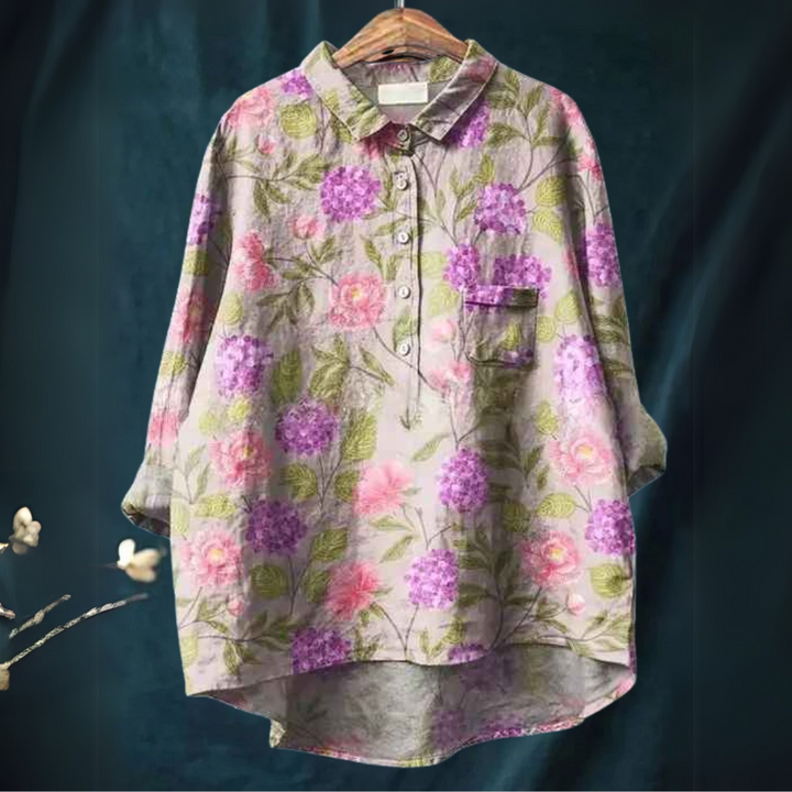 Lana | Camisa con Estampado de Flores Coloridas