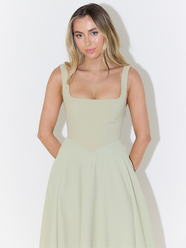 KRIZZIA - VESTIDO MIDI DE VERANO LISTO PARA PASARELA