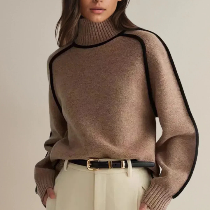 Donna | Suéter Elegante de Cuello Alto