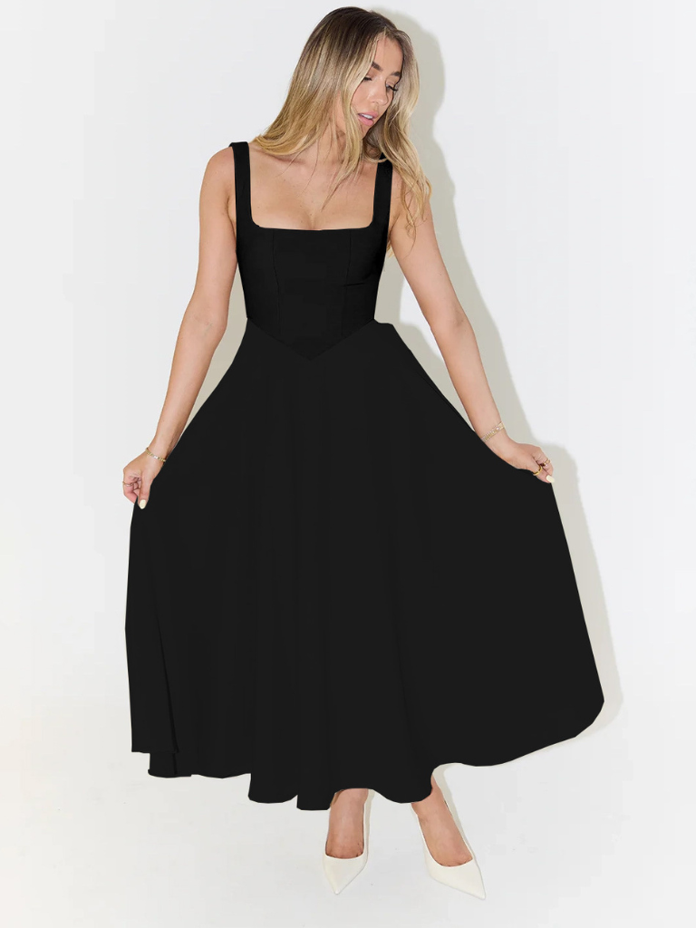 KRIZZIA - VESTIDO MIDI DE VERANO LISTO PARA PASARELA