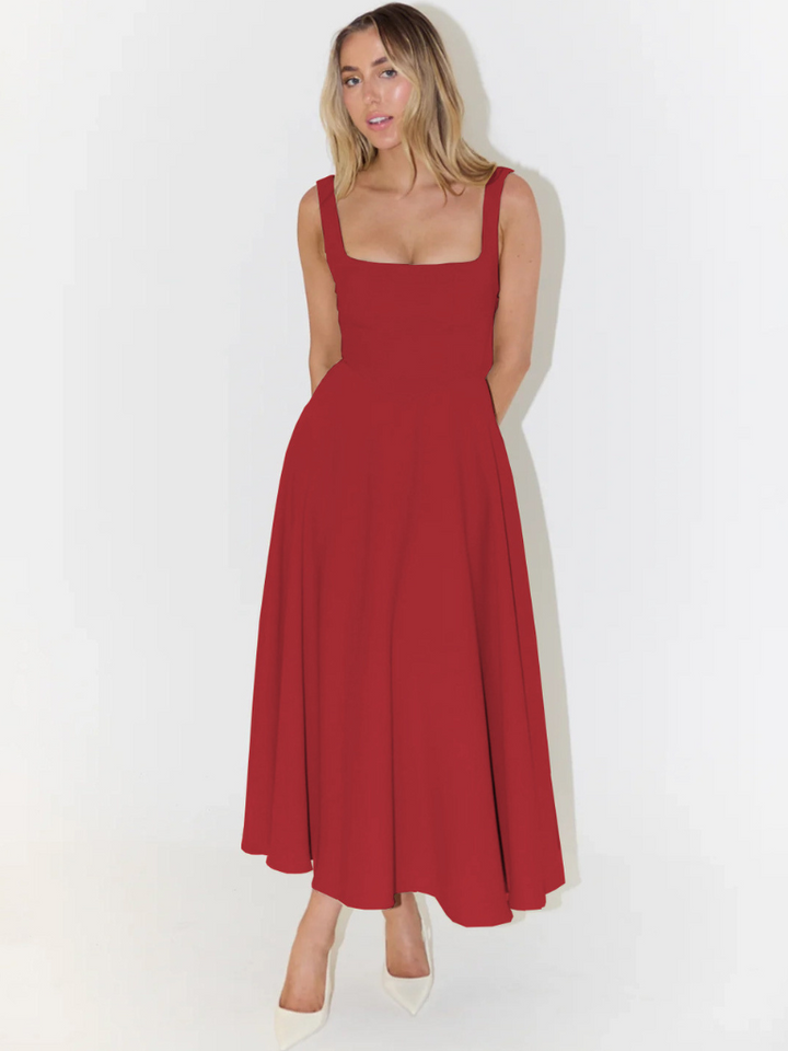 KRIZZIA - VESTIDO MIDI DE VERANO LISTO PARA PASARELA