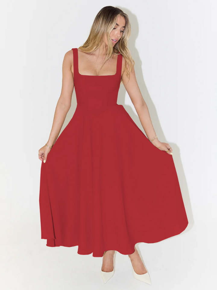 KRIZZIA - VESTIDO MIDI DE VERANO LISTO PARA PASARELA