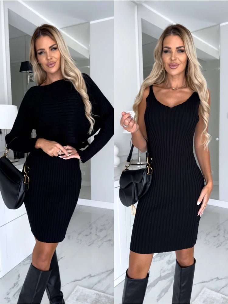 Scarlett™ - Conjunto Elegante de Dos Piezas (Vestido y Suéter)