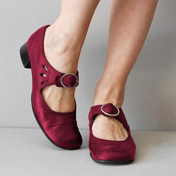 SHELLEY - ZAPATOS ORTOPÉDICOS DE CUERO CON HEBILLA