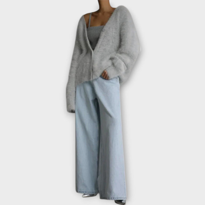 SUZANNE - CARDIGAN DE PIEL SINTÉTICA