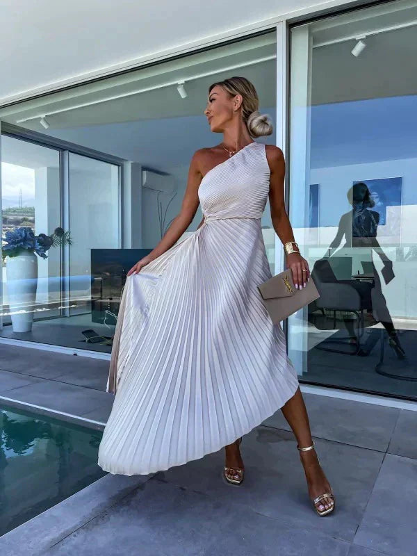 ARIANA – VESTIDO ASIMÉTRICO CON DRAPEADO
