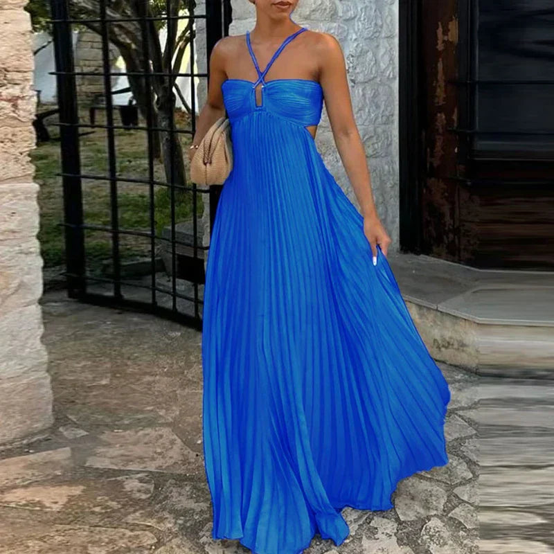 ARGANIESZKA - VESTIDO MAXI DE VERANO CON HALTER