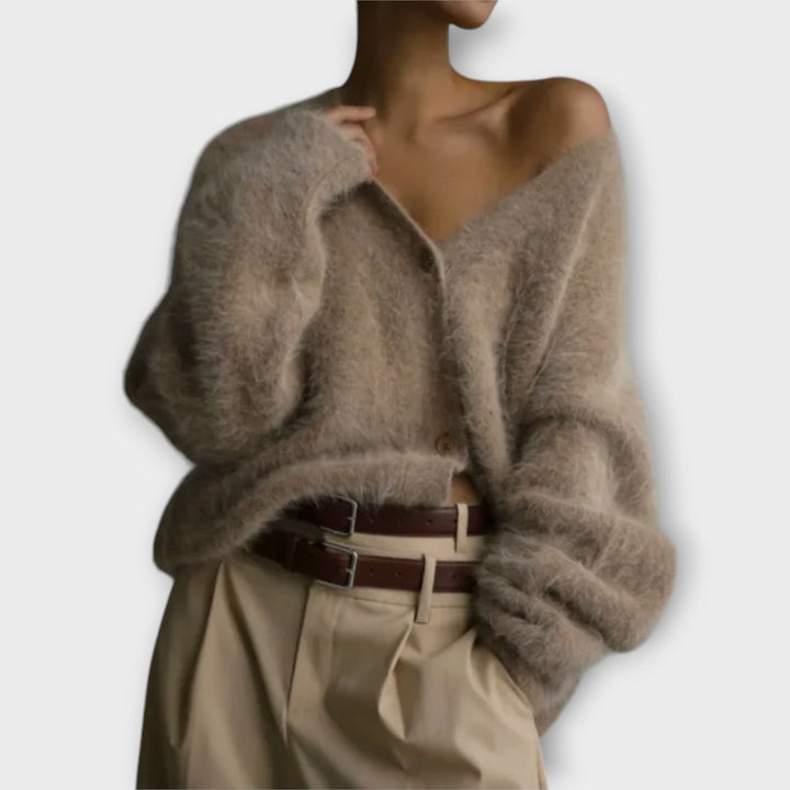 SUZANNE - CARDIGAN DE PIEL SINTÉTICA