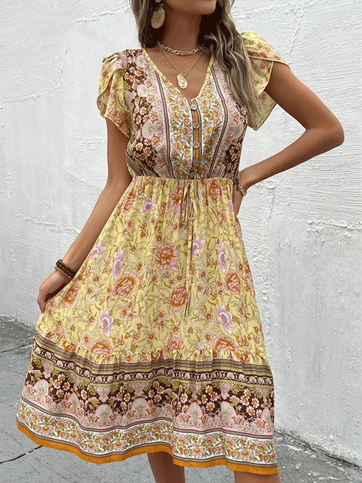 OPHERTA - VESTIDO MIDI ELEGANTE BLOSSOM