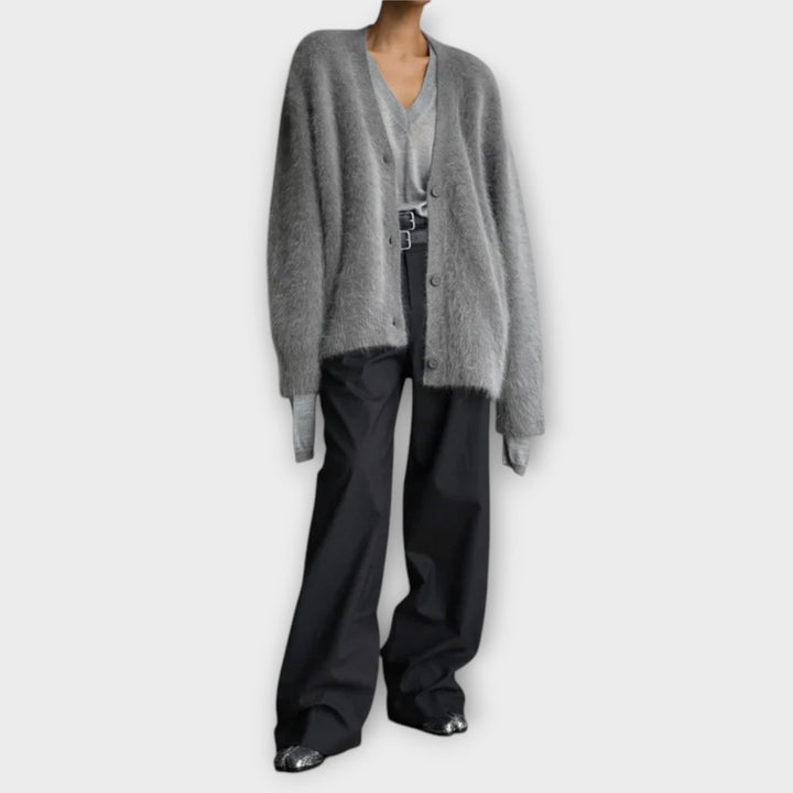 SUZANNE - CARDIGAN DE PIEL SINTÉTICA