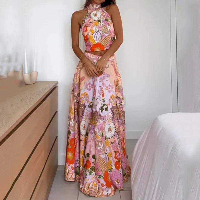 BENELLA - CONJUNTO DE FALDA Y TOP FLORAL