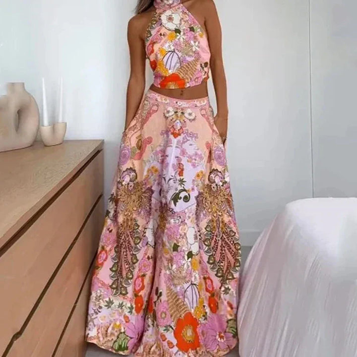 BENELLA - CONJUNTO DE FALDA Y TOP FLORAL