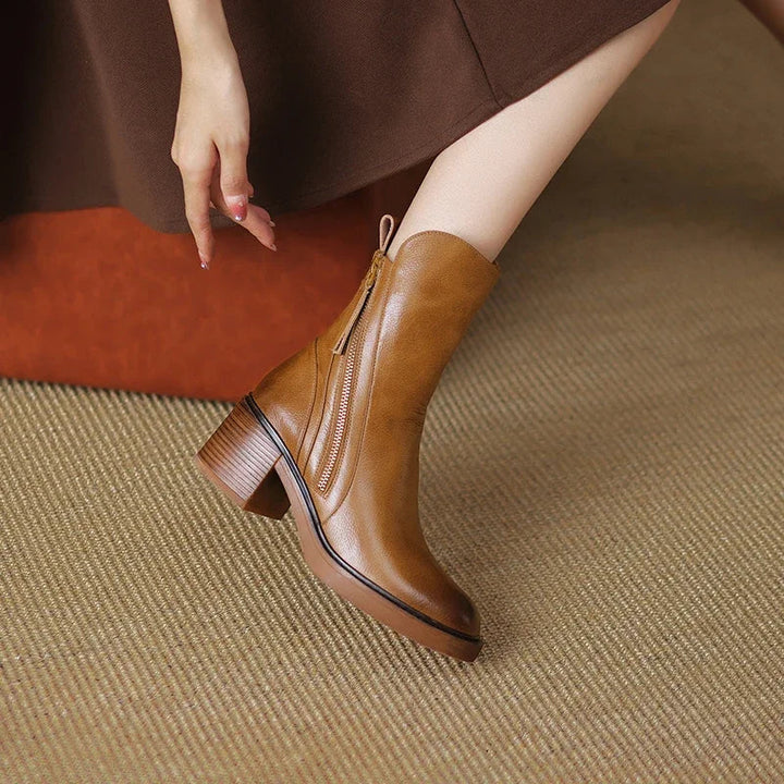 SIONA - BOTAS DE PIEL GENUINA PARA TOBILLO