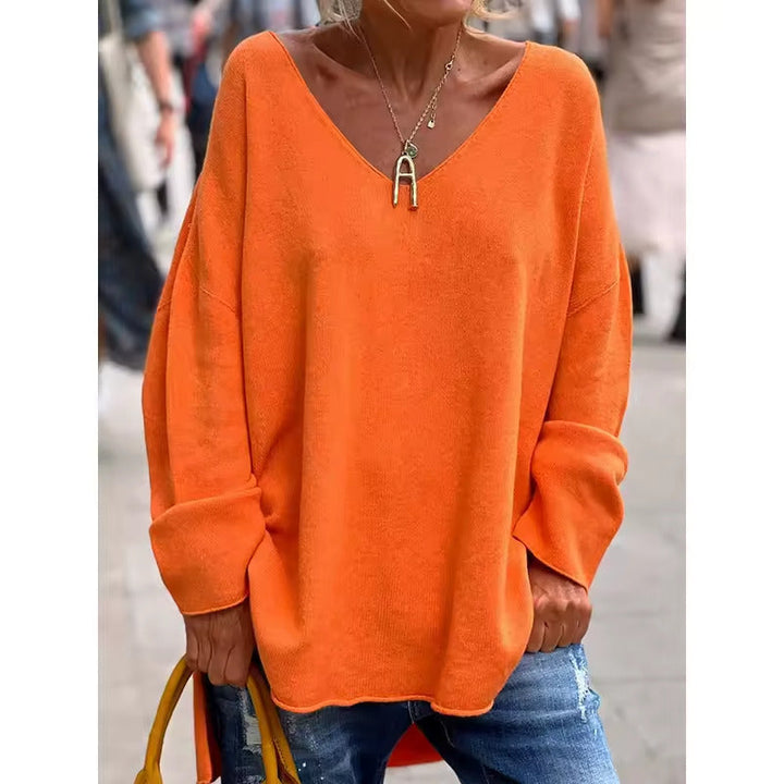 PAU - BLUSA DE CUELLO EN V DE AJUSTE RELAJADO