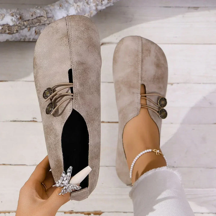JODI - MOCASINES DE CUIDADO PARA LOS PIES EN SUEDE SUAVE