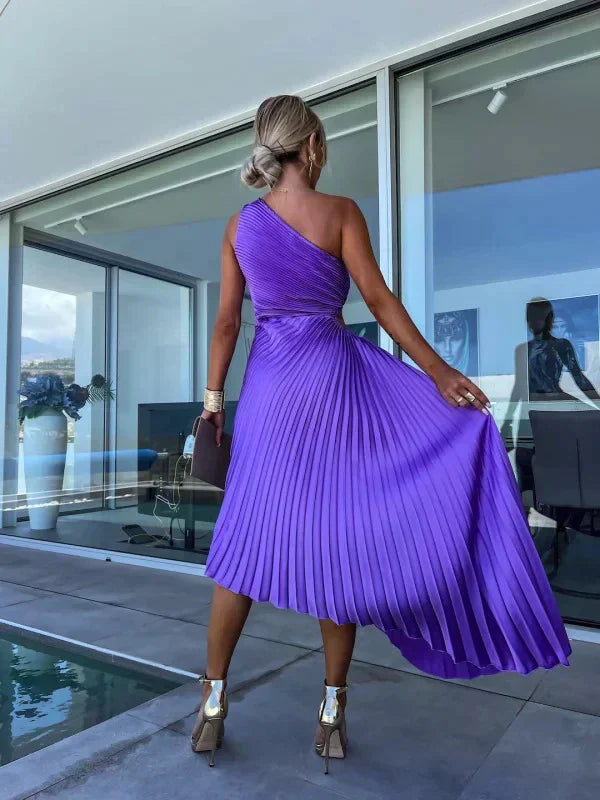 ARIANA – VESTIDO ASIMÉTRICO CON DRAPEADO