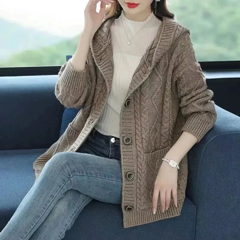Lina™ - Cárdigan Elegante con Puntada de Diamante
