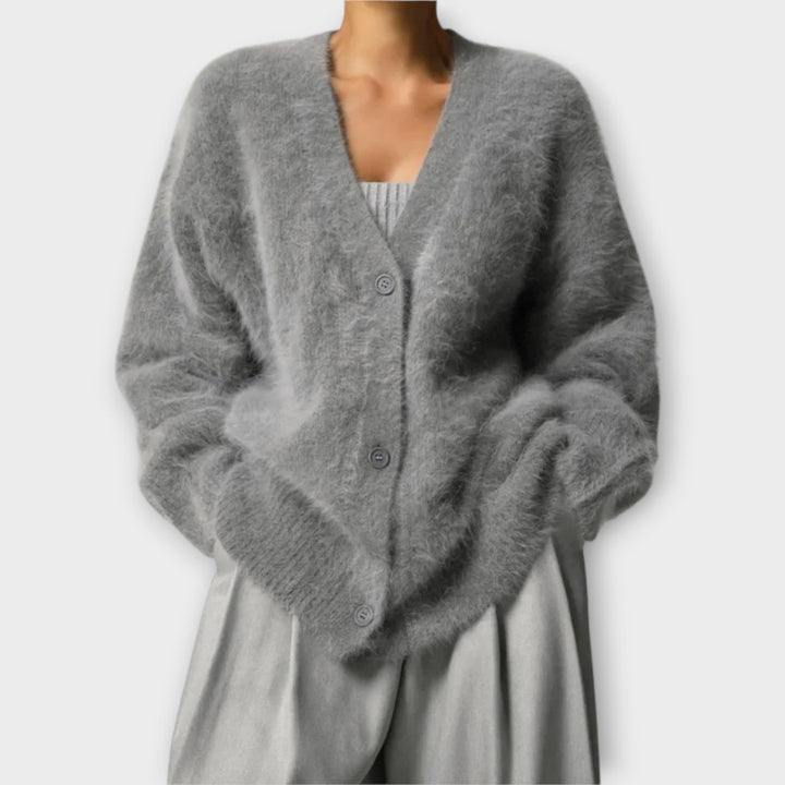 SUZANNE - CARDIGAN DE PIEL SINTÉTICA