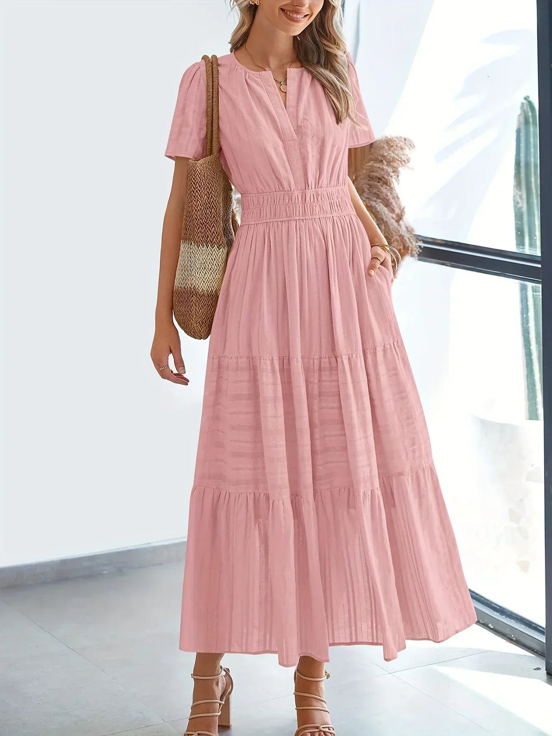 KARINA - VESTIDO ELEGANTE BAÑADO POR EL SOL