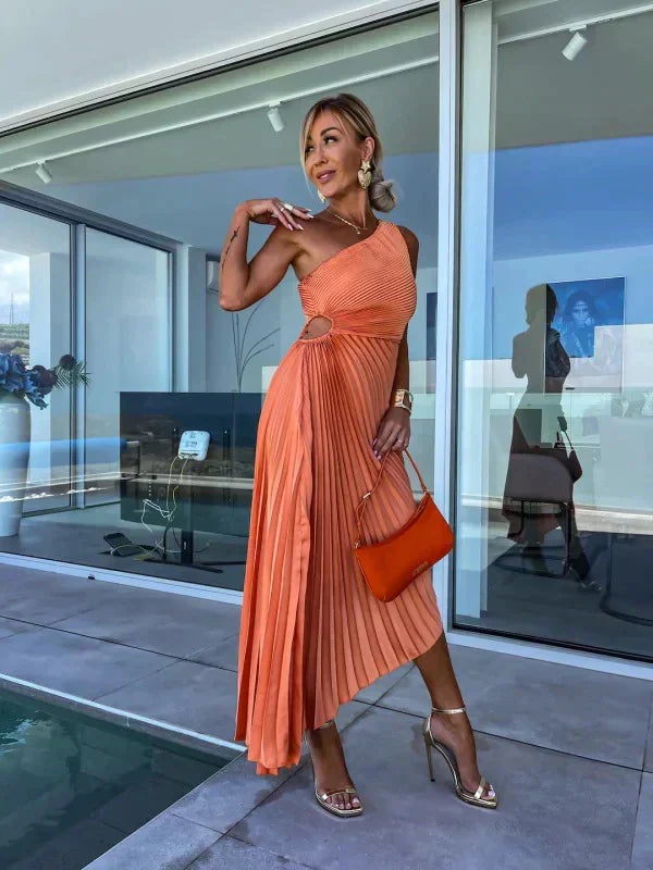 ARIANA – VESTIDO ASIMÉTRICO CON DRAPEADO